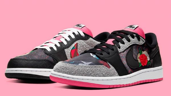 Nike Air Jordan 1 Low Tops Kinesisk Nytårssko Til Mænd Sort