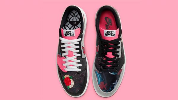 Nike Air Jordan 1 Low Tops Kinesisk Nytårssko Til Mænd Sort