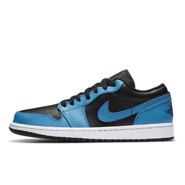 Nike Air Jordan 1 Low Tops Laser Sko Til Mænd Blå Sort