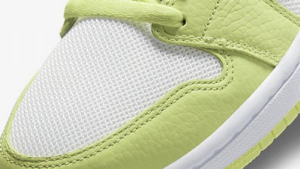 Nike Air Jordan 1 Low Tops Limelight Sko Til Damer Grøn Hvid