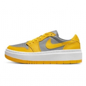 Nike Air Jordan 1 Low Tops Lv8d Sko Til Damer Grå Gul