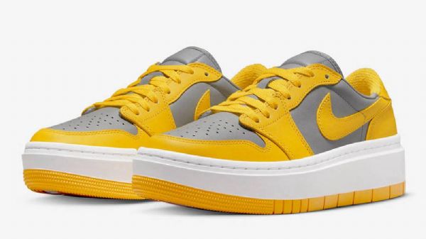 Nike Air Jordan 1 Low Tops Lv8d Sko Til Damer Grå Gul