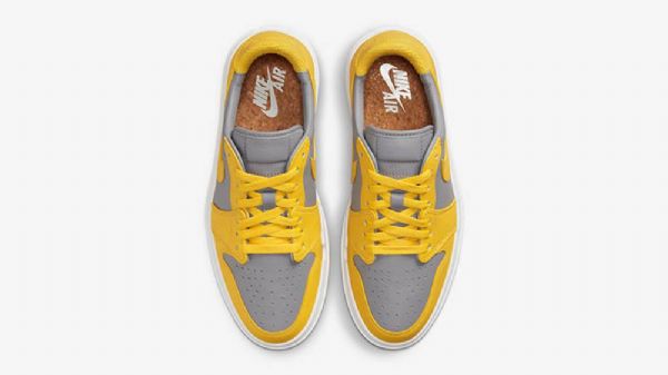 Nike Air Jordan 1 Low Tops Lv8d Sko Til Damer Grå Gul