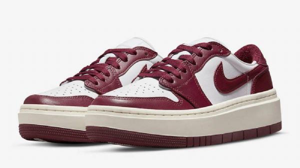 Nike Air Jordan 1 Low Tops Lv8d Team Sko Til Damer Burgundy Rød