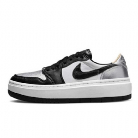 Nike Air Jordan 1 Low Tops Lv8d Toe Sko Til Damer Sort Sølv