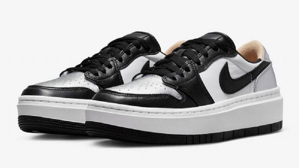 Nike Air Jordan 1 Low Tops Lv8d Toe Sko Til Damer Sort Sølv