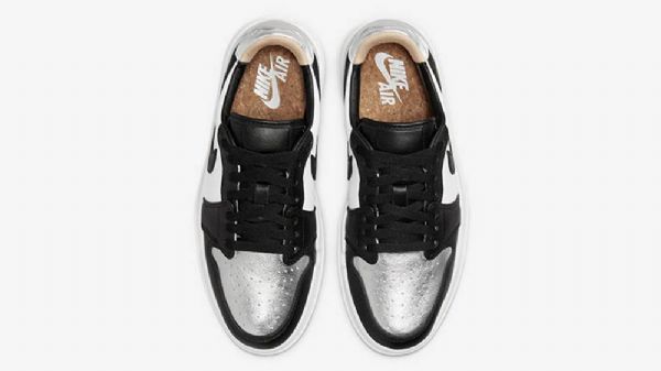Nike Air Jordan 1 Low Tops Lv8d Toe Sko Til Damer Sort Sølv