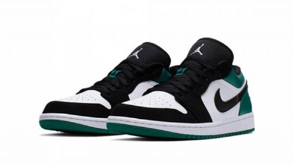 Nike Air Jordan 1 Low Tops Mystic Sko Til Mænd Sort Grøn