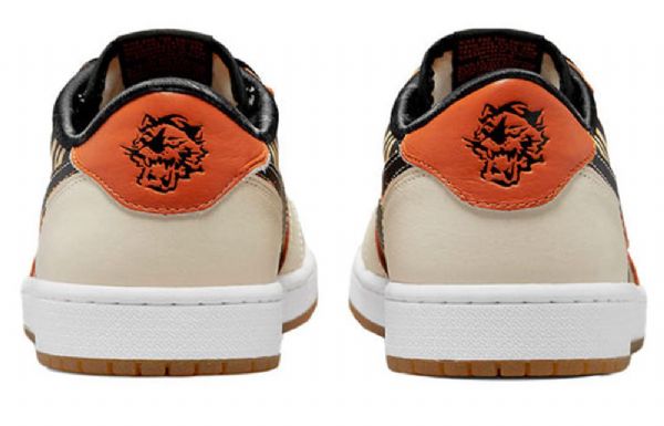 Nike Air Jordan 1 Low Tops Og Retro Basketball Sko Til Mænd Leopard Beige