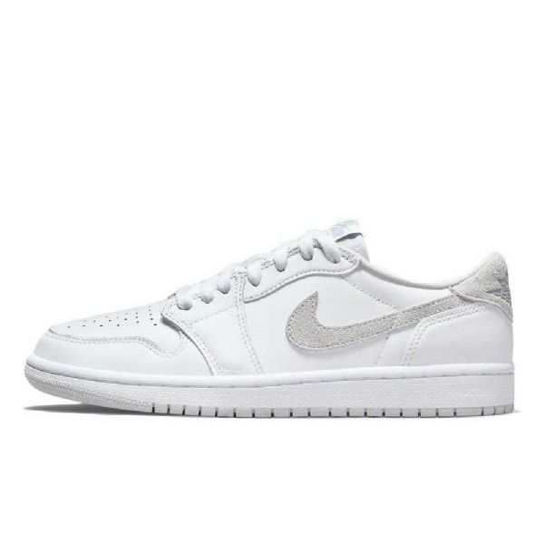 Nike Air Jordan 1 Low Tops Og Sko Til Damer Hvid Grå