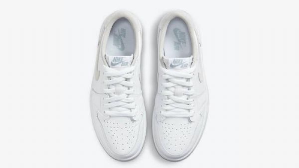 Nike Air Jordan 1 Low Tops Og Sko Til Damer Hvid Grå