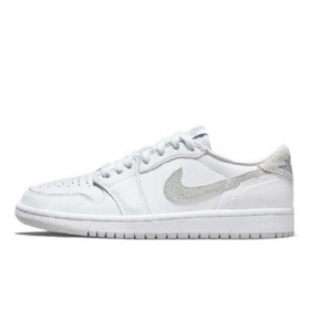 Nike Air Jordan 1 Low Tops Og Sko Til Mænd Hvid Grå