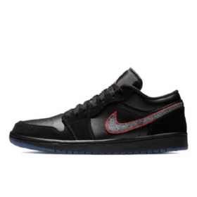 Nike Air Jordan 1 Low Tops Orbit Sko Til Mænd Sort Rød