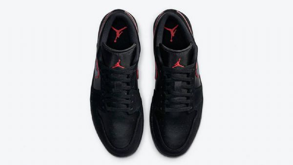 Nike Air Jordan 1 Low Tops Orbit Sko Til Mænd Sort Rød