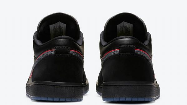 Nike Air Jordan 1 Low Tops Orbit Sko Til Mænd Sort Rød
