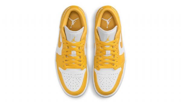 Nike Air Jordan 1 Low Tops Pollen Sko Til Damer Gul Hvid