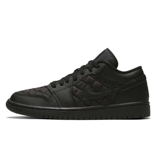 Nike Air Jordan 1 Low Tops Polstrede Tredobbelte Sko Til Mænd Sort