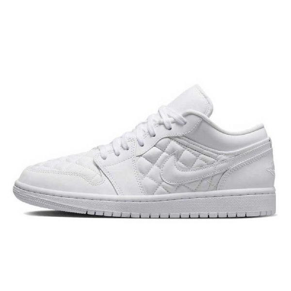 Nike Air Jordan 1 Low Tops Polstrede Triple Sko Til Damer Hvid