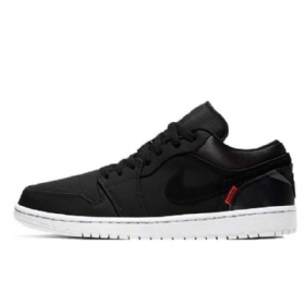 Nike Air Jordan 1 Low Tops Psg Sko Til Mænd Sort