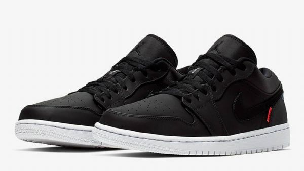 Nike Air Jordan 1 Low Tops Psg Sko Til Mænd Sort