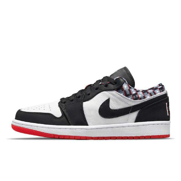 Nike Air Jordan 1 Low Tops Quai 54 Sko Til Mænd Sort Grå
