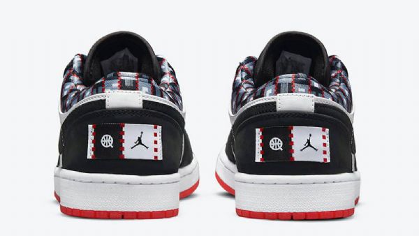 Nike Air Jordan 1 Low Tops Quai 54 Sko Til Mænd Sort Grå
