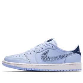Nike Air Jordan 1 Low Tops Retro Basketball Sko Til Damer Blå