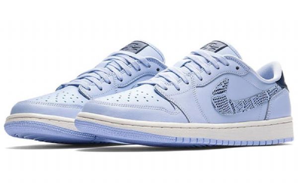 Nike Air Jordan 1 Low Tops Retro Basketball Sko Til Damer Blå