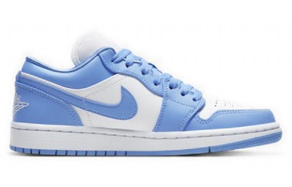 Nike Air Jordan 1 Low Tops Retro Basketball Sko Til Damer Blå Hvid