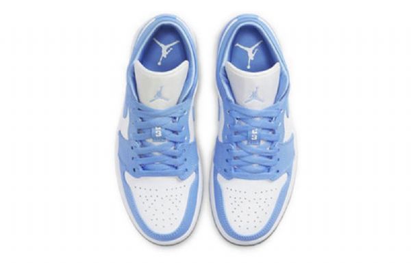Nike Air Jordan 1 Low Tops Retro Basketball Sko Til Damer Blå Hvid
