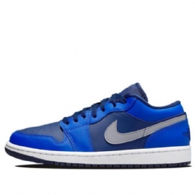 Nike Air Jordan 1 Low Tops Retro Basketball Sko Til Damer Blå Hvid
