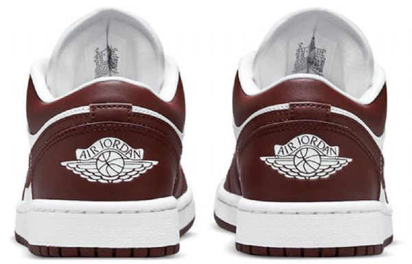 Nike Air Jordan 1 Low Tops Retro Basketball Sko Til Damer Burgundy Hvid
