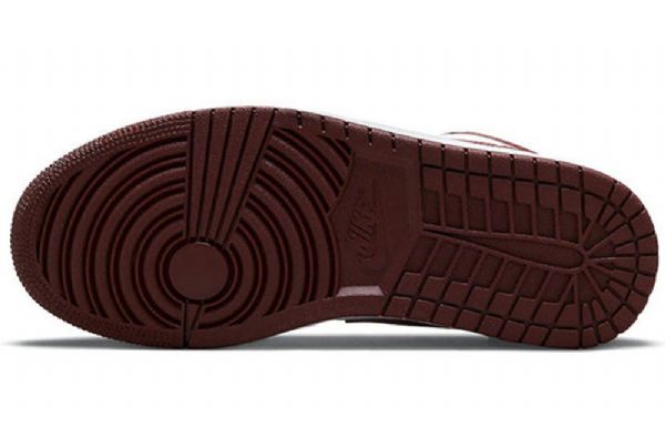 Nike Air Jordan 1 Low Tops Retro Basketball Sko Til Damer Burgundy Hvid