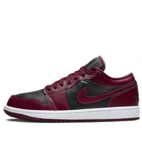 Nike Air Jordan 1 Low Tops Retro Basketball Sko Til Damer Burgundy Sort