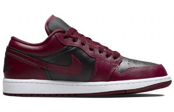 Nike Air Jordan 1 Low Tops Retro Basketball Sko Til Damer Burgundy Sort