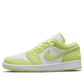 Nike Air Jordan 1 Low Tops Retro Basketball Sko Til Damer Grøn Hvid