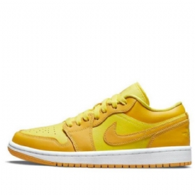 Nike Air Jordan 1 Low Tops Retro Basketball Sko Til Damer Gul