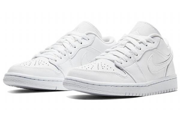 Nike Air Jordan 1 Low Tops Retro Basketball Sko Til Damer Hvid