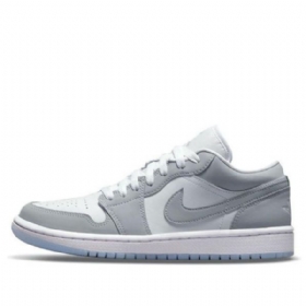 Nike Air Jordan 1 Low Tops Retro Basketball Sko Til Damer Hvid Grå