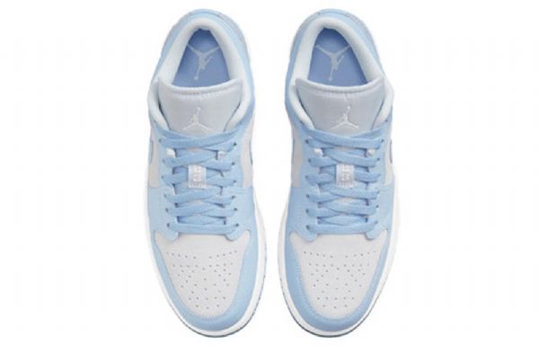Nike Air Jordan 1 Low Tops Retro Basketball Sko Til Damer Lyseblå