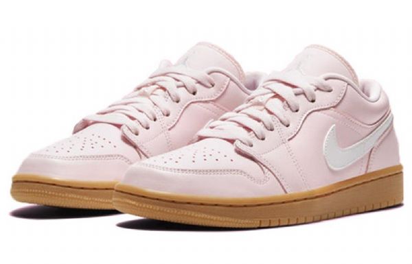Nike Air Jordan 1 Low Tops Retro Basketball Sko Til Damer Lyserød