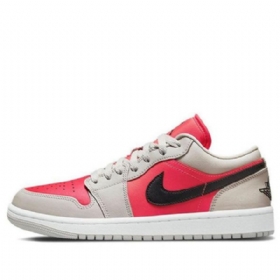 Nike Air Jordan 1 Low Tops Retro Basketball Sko Til Damer Lyserød