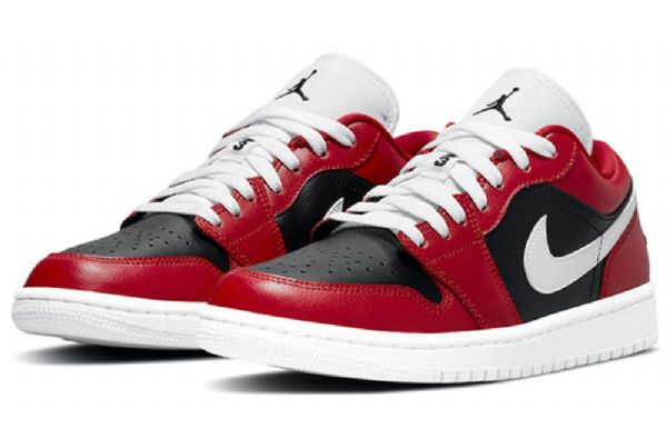 Nike Air Jordan 1 Low Tops Retro Basketball Sko Til Damer Rød Hvid