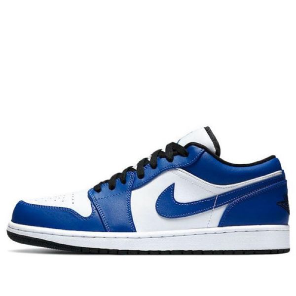 Nike Air Jordan 1 Low Tops Retro Basketball Sko Til Mænd Blå Hvid
