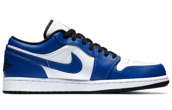 Nike Air Jordan 1 Low Tops Retro Basketball Sko Til Mænd Blå Hvid