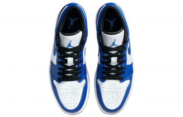 Nike Air Jordan 1 Low Tops Retro Basketball Sko Til Mænd Blå Hvid