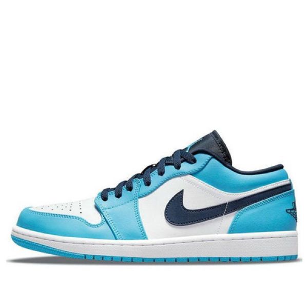 Nike Air Jordan 1 Low Tops Retro Basketball Sko Til Mænd Blå Hvid
