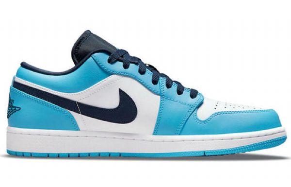 Nike Air Jordan 1 Low Tops Retro Basketball Sko Til Mænd Blå Hvid