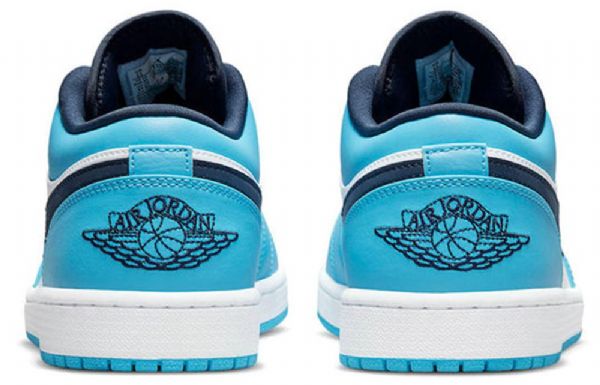 Nike Air Jordan 1 Low Tops Retro Basketball Sko Til Mænd Blå Hvid