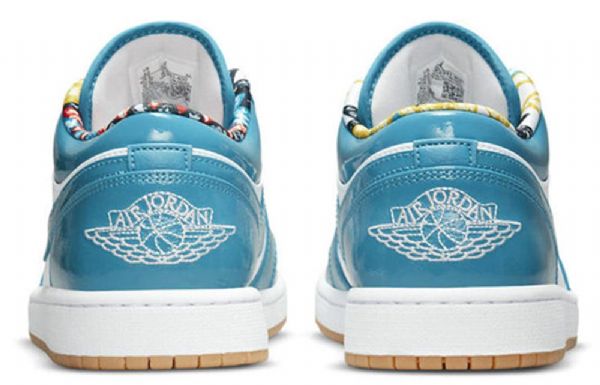 Nike Air Jordan 1 Low Tops Retro Basketball Sko Til Mænd Blå Hvid